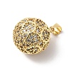 Brass Micro Pave Cubic Zirconia Pendants KK-Z137-11G-2