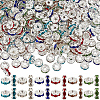 400Pcs Brass Acrylic Rhinestone Spacer Beads RB-SP0001-09A-1