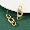 Brass Micro Pave Cubic Zirconia Stud Earrings for Women EJEW-K312-02G-2