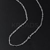 3mm Rack Plating Brass Rope Chain Necklaces for Women Men MAK-L044-29P-3