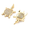 Brass Pave Clear Cubic Zirconia Pendants KK-U009-12E-G-2