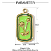 304 Stainless Steel Enamel Pendants STAS-OY001-95G-2