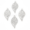 Rack Plating Brass Filigree Pendants KKC-T001-43P-3