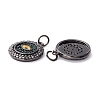 Brass Micro Pave Green Cubic Zirconia Pendants ZIRC-Z019-24B-NR-3