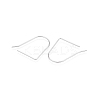 Anti-Tarnish Rhodium Plated 925 Sterling Silver Earring Hooks STER-N016-33P-2