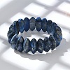 Bicone Dyed Natural Lapis Lazuli Beads Stretch Bracelets for Women Men BJEW-C097-05G-2