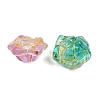 Baking Paint and Golden Metal Enlaced Glass Beads DGLA-T004-12M-2