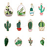 48Pcs 12 Style Alloy Enamel Pendants ENAM-KS0001-07-1