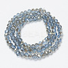 Electroplate Glass Beads Strands EGLA-A034-T2mm-K02-2