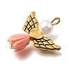 Resin Imitation Pearl Pendants PALLOY-JF02565-12-2