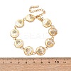 304 Stainless Steel Enamel & Glass Rhinestone Link Chain Bracelets for Women BJEW-T027-04B-G-3