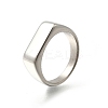 304 Stainless Steel Rectangle Finger Rings for Women RJEW-B120-01P-2
