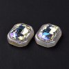 Rainbow Iridescent Plating Acrylic Cabochons X-OACR-E011-08-4