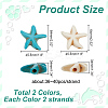 4 strands 2 colors Synthetic Turquoise Beads Strands TURQ-AR0001-44-2