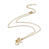 Initial Letter with Butterfly Pendant Necklace LS-NJEW-C026-01G-S-2