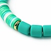 Handmade Polymer Clay Stretch Bracelets BJEW-JB06352-6