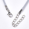 Waxed Cord Necklace Making NCOR-T001-81-3