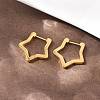 3304 Stainless Steel Star Hoop Earrings EJEW-P324-02G-3