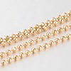 Brass Faceted Ball Chains KK-L127-05LG-1
