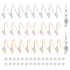 BENECREAT 24Pcs 3 Colors Brass Micro Pave Clear Cubic Zirconia Earring Hooks KK-BC0009-90-1