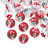 Transparent Glass Enamel Beads GLAA-N049-028-2