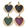 Brass Micro Pave Cubic Zirconia Pendants KK-U076-15G-1