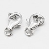 Anti-Tarnish Rhodium Plated 925 Sterling Silver Lobster Claw Clasps STER-O015-A-04-1
