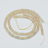 Faceted Coffee Watermelon Stone Glass Beads Strands X-G-K090-17-2