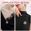 10Pcs 2 Colors Crystal Rhinestone Christmas Snowflake Brooch Pin JEWB-GF0001-29-5