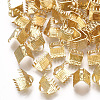 Brass Ribbon Crimp Ends KK-S348-248-2