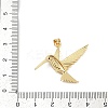 Brass Micro Pave Cubic Zirconia Pendants X-KK-U058-26G-3