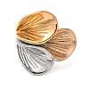 Ion Plating(IP) 304 Stainless Steel Leaf Finger Rings RJEW-Z054-09B-P-2