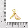 Brass Enamel Fruits Pendant Decoration HJEW-P020-01E-G-3