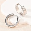 304 Stainless Steel Textured Hoop Earrings EJEW-L307-09P-01-2