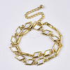 Two Loops Alloy Wrap Bracelets BJEW-T012-003-1