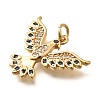 Brass Micro Pave Cubic Zirconia Pendants KK-B128-12G-01-2