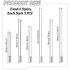 30Pcs 6 Styles Stainless Steel Flat Head Brooch Findings and Brass Ball Head Pins Brooch Findings with Plug FIND-GA0007-42-2
