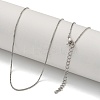 Brass Box Chain Necklaces for Women NJEW-U011-05P-1