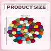 1Pc Round Wool Felt Ball Coasters AJEW-LP0005-94-2
