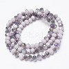 Electroplate Opaque Glass Beads Strands LS-EGLA-A034-P6mm-F17-2