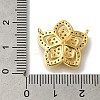 Flower Rack Plating Brass Micro Pave Clear Cubic Zirconia Pendant KK-H485-15G-3