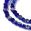 Transparent Electroplate Glass Beads Strands GLAA-Q099-I01-05-3