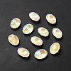 Mocha Fluorescent Style Glass Rhinestone Cabochons GGLA-M005-01A-001MK-1