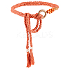 1Pc Handmade Weaving Cotton Tassel Waist Belts for Women Ladies Dress AJEW-CP0010-51B-1