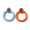 Spray Painted Alloy Spring Gate Rings PALLOY-R141-04-2