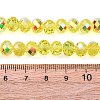 Electroplate Transparent Glass Beads Strands EGLA-A046-01C-19-4