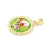 Brass Enamel Pendants KK-Z101-09G-E01-3