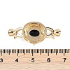 Brass Micro Pave Clear Cubic Zirconia Fold Over Clasps KK-U043-55G-3