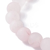 Natural Rose Quartz and Natural Dyed Lava Rock Stretch Bracelets BJEW-JB03798-05-3