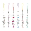 Flower Acrylic & Glass Mobile Straps HJEW-YW00038-01-2